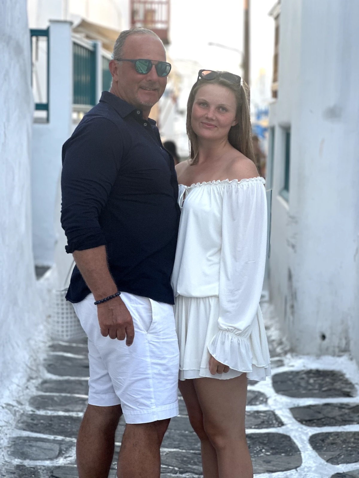 Gunnar and Charlize Krueger in Mykonos